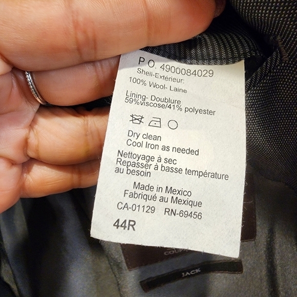 Black Brown men's Slim  gray 100% wool blazer size 44R - Picture 7 of 14